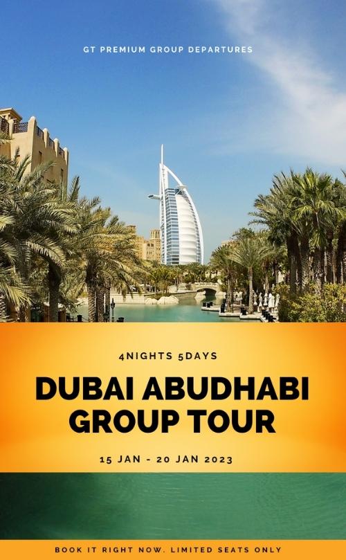 Dubai Abudhabi Group Tour 15 jan - 20 jan